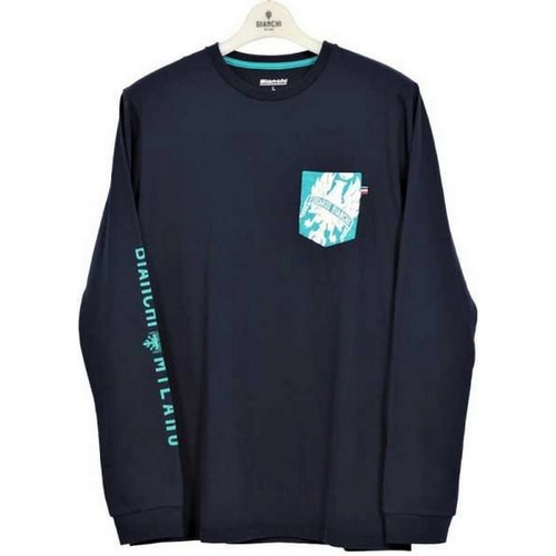  BIANCHI ( ビアンキ ) Ｔシャツ・カジュアルウェア イーグルポケット長袖Tシャツ ネイビー XS 