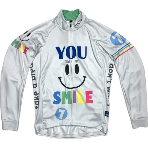 7-ITA ( セブンアイティエー ) 長袖ジャージ YMMS LS JERSEY ( ユーメイクミースマイル ロングスリーブジャージ ) オフホワイト S