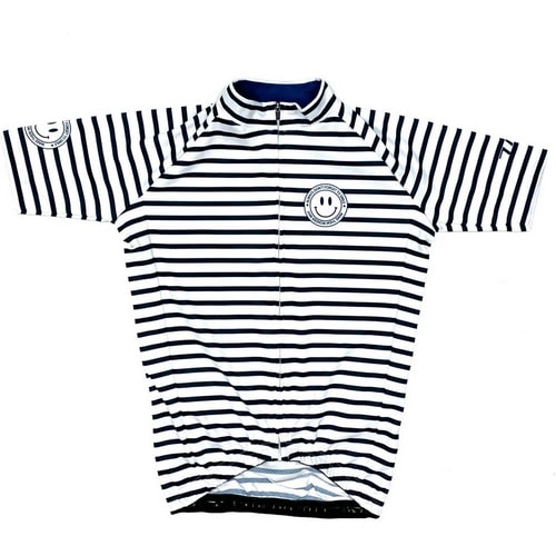  7-ITA ( セブンアイティエー ) 半袖ジャージ STRIPE KID JERSEY（ ストライプ キッド ジャージ ） ホワイト/ネイビー IV（身長152-158cm） 