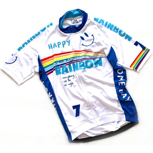 7-ITA ( セブンアイティエー ) 半袖ジャージ RAINBOW SMILE III JERSEY ( レインボー スマイル III ジャージ ) ホワイト S 