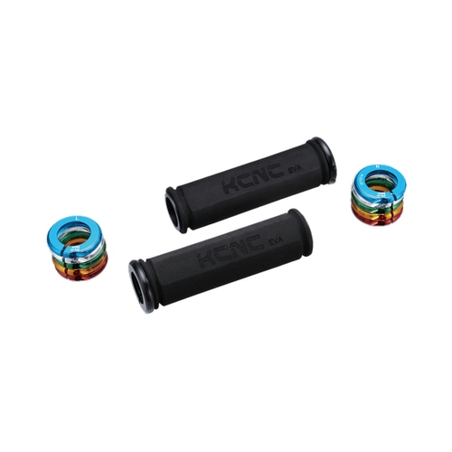 KCNC ( ケーシーエヌシー ) グリップ EVA ロックオングリップ ブラック ゴールドリング 120MM