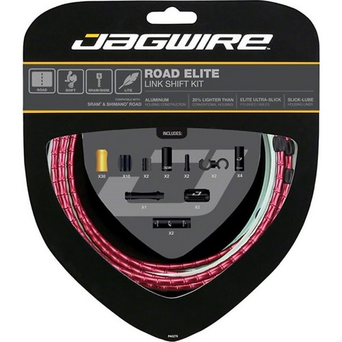 JAGWIRE ( ジャグワイヤー ) 機械式ケーブル類 ROAD ELITE LINK SHIFT SETS ( ロード エリート リンク シフト  セット ) レッド