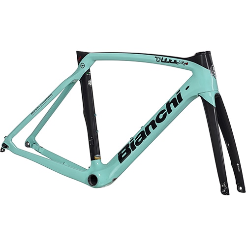 BIANCHI ( ビアンキ ) 2021 ロードフレーム OLTRE XR4 DISC ( オルトレ XR4 ディスク ) with Handle bar & Stem CK16 ( チェレステ ) / ブラック フル グロッシー 55 