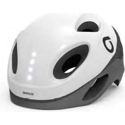 BRIKO ( ブリコ ) スポーツヘルメット E-ONE LED ( イーワン エルイーディー ) ホワイト M ( 53-58cm )