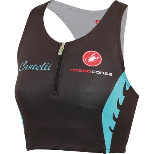 CASTELLI ( カステリ ) トライスーツ BODY PAINT TRI SHORT TOP WOMENS ( ボディペイント トライ  ショートトップ ウィメンズ ) 101 ブラック / ホワイト S