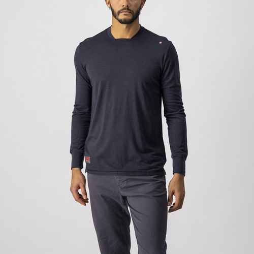  CASTELLI ( カステリ ) MERINO 長袖 Tシャツ 085 ライト ブラック XS 