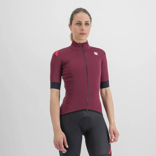 SPORTFUL ( スポルトフル ) ジャケット FIANDRE LIGHT NORAIN W JACKET SHORT SLEEVE (  フィアンドレ ライト ノーレイン ウィメンズ ジャケット ショートスリーブ ) 605 レッドワイン XS