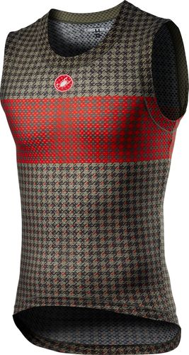 CASTELLI ( カステリ ) インナーウェア PRO MESH M SLEEVELESS ( プロ メッシュ M スリーブレス ) 364 グリーン / レッド XS 