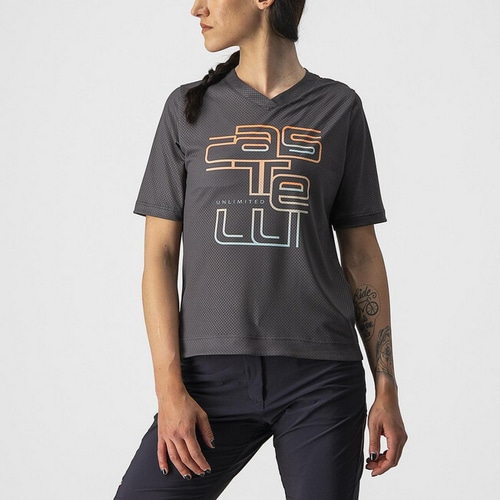 CASTELLI ( カステリ ) Ｔシャツ・カジュアルウェア 22SS TRAIL TECH W TEE ( トレイル テック ウィメンズ ティー ) 030D.グレー S 