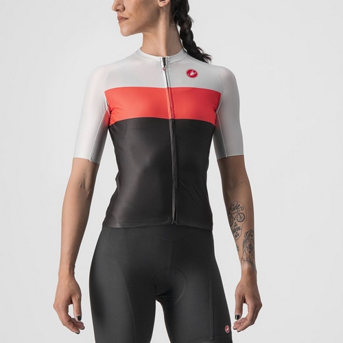  CASTELLI ( カステリ ) 半袖ジャージ 22SS AERO PRO W JERSEY ( エアロ プロ ウィメンズ ジャージ ) 085L.ブラック/B.ピンク M 