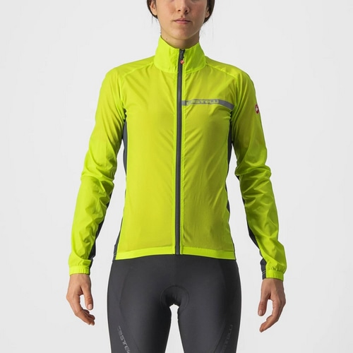 CASTELLI ( カステリ ) ジャケット SQUADRA STRETCH W JACKET ( スクアドラ ストレッチ ウィメンズ ジャケット  ) エレクトリックライム/ダークグレー L | 自転車・パーツ・ウェア通販 | ワイズロードオンライン