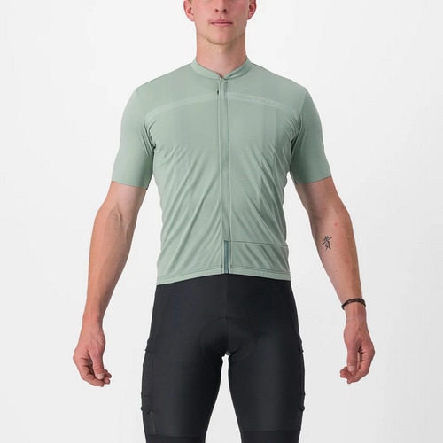 CASTELLI ( カステリ ) 半袖ジャージ UNLIMITED ALLROAD JERSEY ( アンリミテッド オールロード ジャージ )  DEFENDER GREEN ( ディフェンダーグリーン ) XL