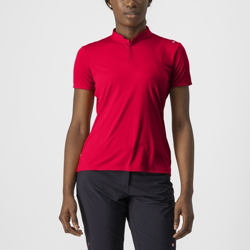 CASTELLI ( カステリ ) Ｔシャツ・カジュアルウェア TECH 2 W POLO ( テック 2 ウィメンズ ポロ ) HIBISCUS (  ハイビスカス ) XL | 自転車・パーツ・ウェア通販 | ワイズロードオンライン