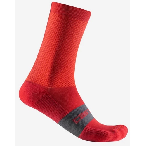 CASTELLI ( カステリ ) ソックス ESPRESSO 15 SOCK ( エスプレッソ 15 ソックス ) リッチレッド XXL (  27-28.5cm )