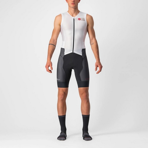 CASTELLI ( カステリ ) トライスーツ FREE SANREMO 2 SUIT SLEEVELESS ( フリー サンレモ 2 スーツ  スリーブレス ) ホワイト/ブラック 3XL