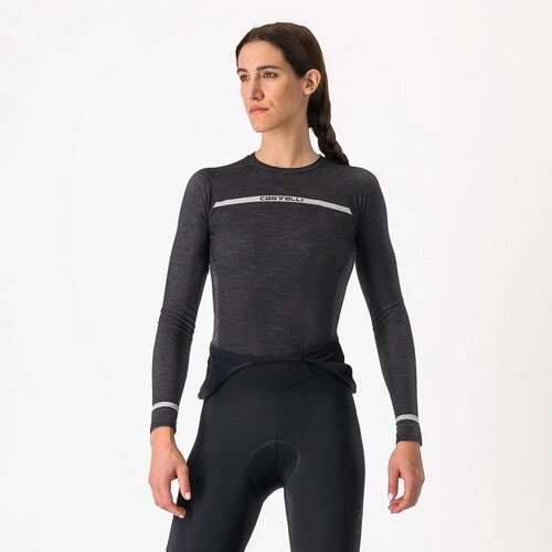 CASTELLI ( カステリ ) 長袖インナー MERINO SEAMLESS W BASELAYER ( メリノ シームレス ウィメンズ  ベースレイヤー ) 010 ブラック L/X | 自転車・パーツ・ウェア通販 | ワイズロードオンライン