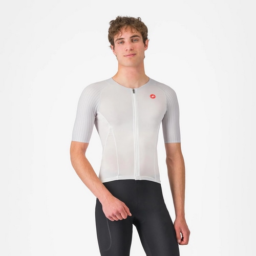 CASTELLI ( カステリ ) 半袖ジャージ FREE SPEED 3 RACE TOP ( フリー スピード 3 レーストップ ) ホワイト/シルバーグレー M