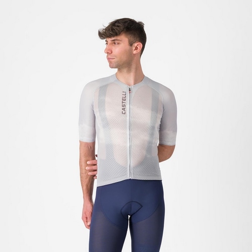 CASTELLI ( カステリ ) 半袖ジャージ CLIMBER'S A/C JERSEY ( クライマーズ A/C ジャージ ) シルバーグレー/スモーキーグレー M