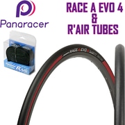 【セット商品】PANARACER ( パナレーサー ) クリンチャー & チューブ 2本セット Race A Evo4 & R’AIR セット レッドサイド 700×25C/仏式48mm