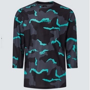 OAKLEY ( �I�[�N���[ ) �����W���[�W RIDE FREE LS JERSEY �y�I�����C���ꔄ�z ( ���C�h�t���[ �����O�X���[�u�W���[�W ) �J���u���b�N/�~���g/�O���[ S