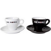 DE ROSA ( デローザ ) キッチン用品 ESPRESSO CUP & SAUCER ( エスプレッソ カップ ＆ ソーサー ) ペア ホワイト ＆ ブラック