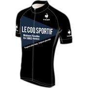 Le coq sportif ( ルコックスポルティフ ) 半袖ジャージ ENTRY JERSEY BLOCK ( エントリー ジャージ ブロック ) ブラック S