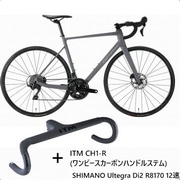 CORRATEC ( �R���e�b�N ) ���[�h�o�C�N R.T.CARBON ( RT �J�[�{�� ) Ultegra Di2 R8170 / WH-RS171 + ITM CH1R �����s�[�X�J�[�{���n���h���X�e�� �}�b�g�O���[/���C�g�O���[ 53 (�g���ڈ�170cm�O��)