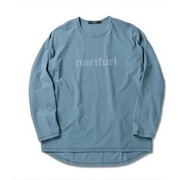 Nari-Furi ( ナリフリ ) Tシャツ・カジュアルウェア アクティブメッシュバックポケットロングTシャツ ブルー / グレー XL