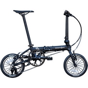 DAHON ( ダホン ) 折りたたみ自転車 K3 ( リミテッドモデル ) マットブラック / シルバーデカール 14インチ ( 適正身長145-180cm前後 )