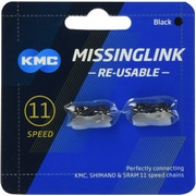 KMC ( ケーエムシー ) チェーンコネクター / ミッシングリンク CL555R ミッシングリンク 11S ブラック 2SET