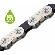 KMC ( �P�[�G���V�[ ) �`�F�[�� X FLAT GO WAXED ( �G�b�N�X �t���b�g �S�[ ���b�N�X�h ) �V���o�[/�u���b�N �X�����t���b�g�g�b�v 12-13���p / 126L