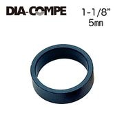 DIA-COMPE ( ダイアコンペ ) HP スペーサー ブラック 1-1/8" 5mm