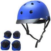 サギサカ キッズ用ヘルメット キッズヘルメット　プロテクター付 ブルー 48-52CM