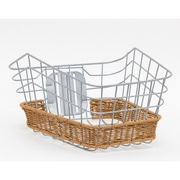 KHODAABLOOM ( コーダーブルーム ) 前かご 籐風フロントバスケット シルバー