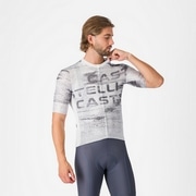 CASTELLI ( �J�X�e�� ) �����W���[�W STRATUS LOGO JERSEY ( �X�g���^�X ���S �W���[�W ) �z���C�g/�X���[�L�[�O���[ S