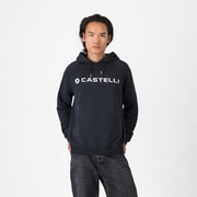 CASTELLI ( �J�X�e�� ) �s�V���c�E�J�W���A���E�F�A LOGO HOODY ( ���S �t�[�f�B�[ ) �u���b�N M