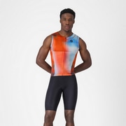 CASTELLI ( �J�X�e�� ) �g���C�X�[�c FREE SANREMO 3 SUIT SLEEVELESS ( �t���[ �T������ 3 �X�[�c �X���[�u���X ) �p�v���J/�E�B���^�[�X�J�C-�u���b�N M