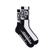 CINELLI ( �`�l�� ) �\�b�N�X SOCKS CREST ( �\�b�N�X �N���X�g ) �u���b�N 'N' �z���C�g-�p�X�g�[�� L/XL
