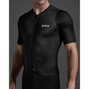 2XU ( �c�[�^�C���Y���[ ) �g���C�X�[�c AERO HEX SLEEVED TRISUIT ( �G�A�� �w�b�N�X �X���[�u �g���C�X�[�c ) �u���b�N/�z���C�g XS