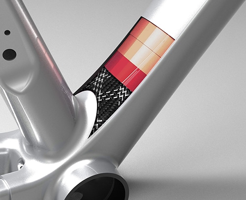 カーボン+ダイニーマ繊維のハイブリッドフレーム