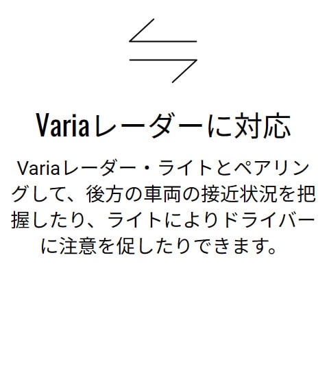 Variaレーダーに対応