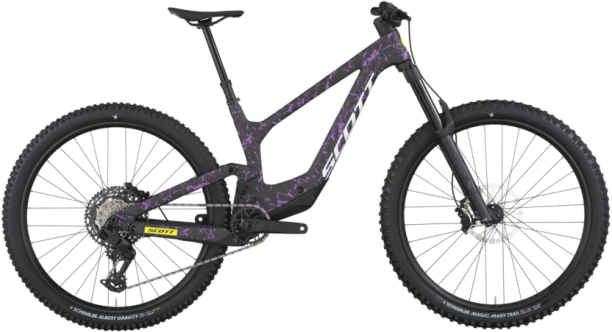 arbon black/crackle purple