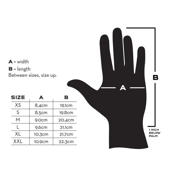 Wolf Tooth Flexor Gloves sizechart